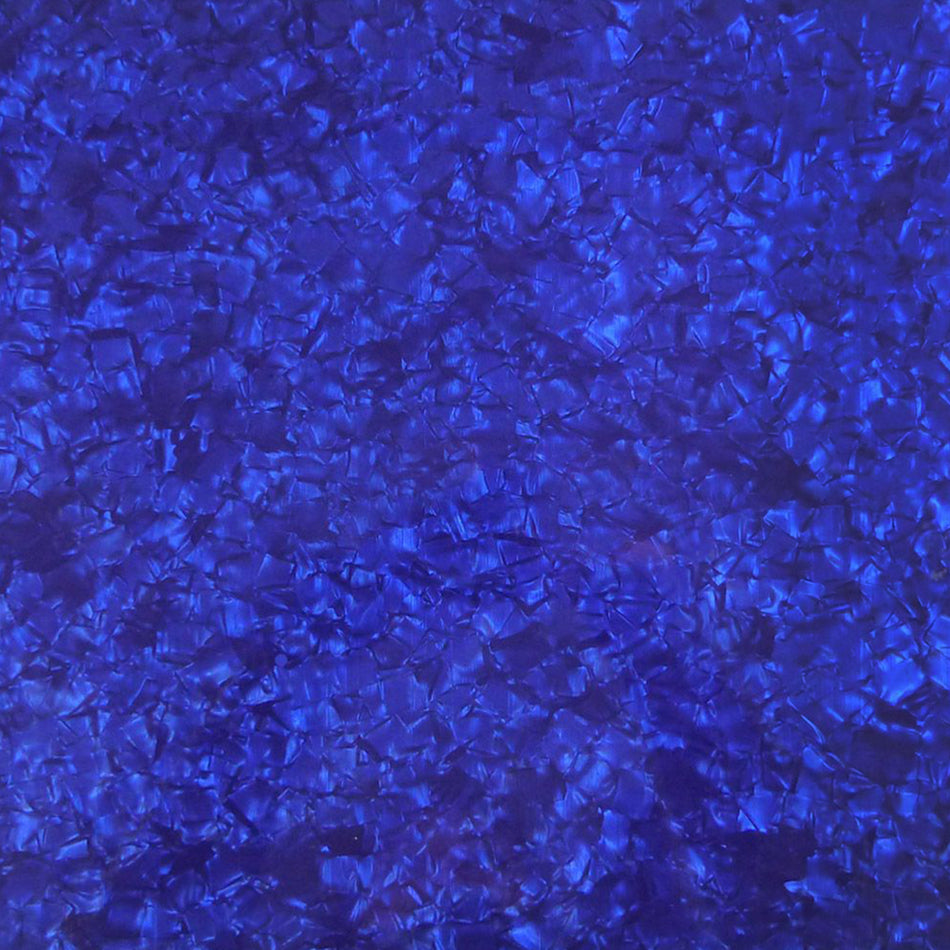 Blue Pearloid PVC Electric Guitar Pickguard Sheet - 430x290x2.5mm, 4-Ply