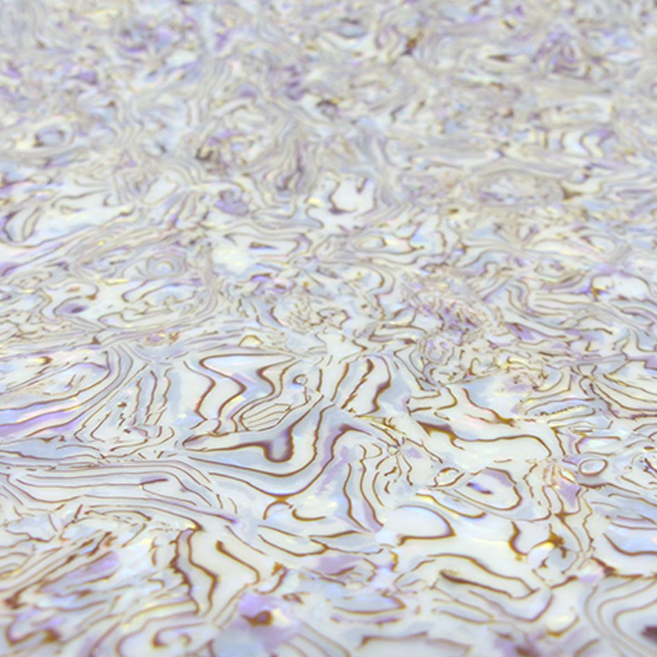 Light Abalone Shell PVC Electric Guitar Pickguard Sheet - 430x290x0.5mm, Adhesive Backing