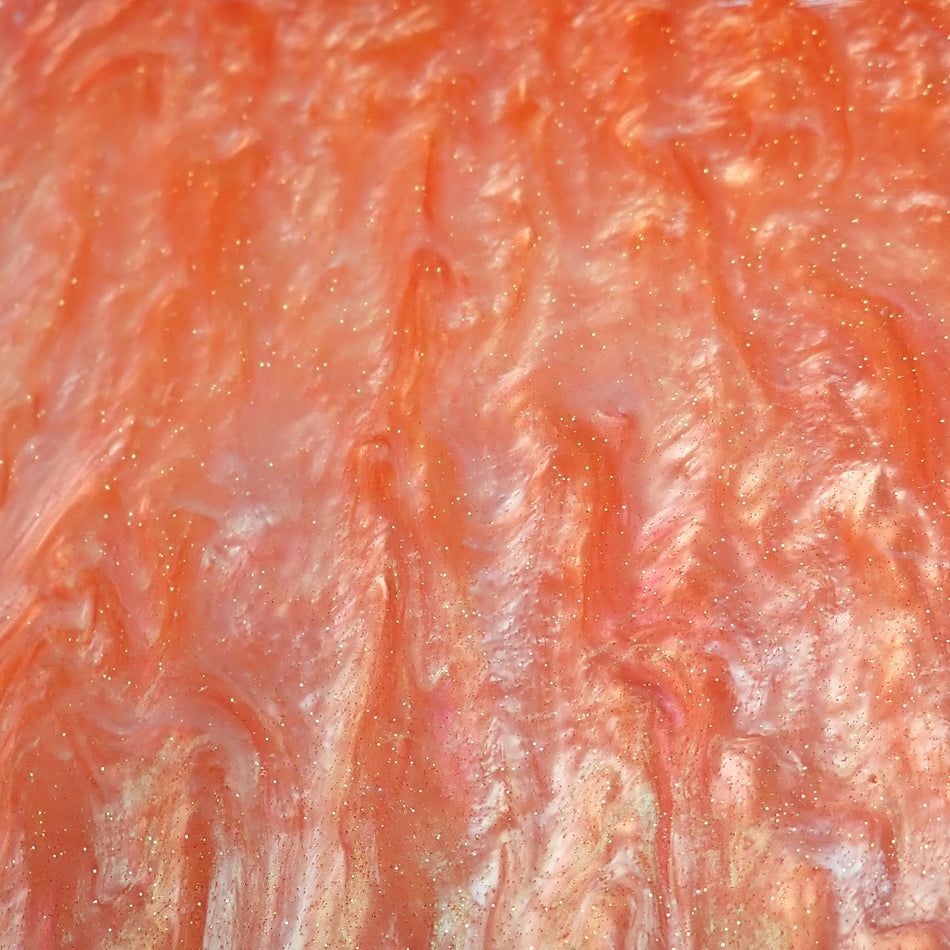 Orange Glittering Pearl Cast Acrylic Sheet (3mm thick)