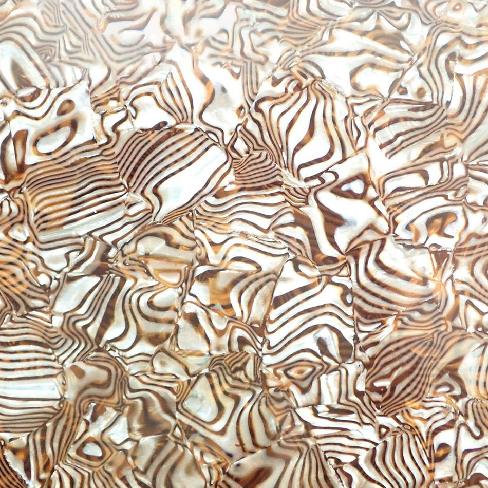 Light Brown Tiger Shell Celluloid Sheet - 1600x700x0.17mm