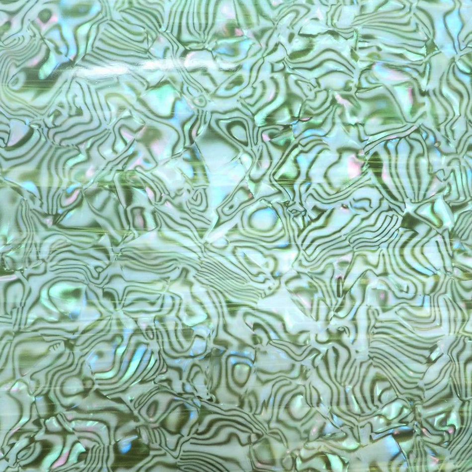 Light Green Tiger Shell Celluloid Sheet - 1600x700x0.17mm