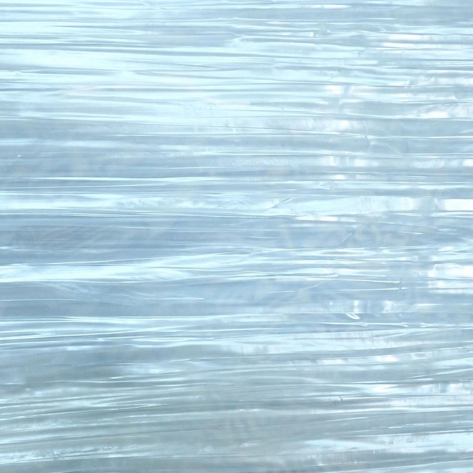 White Striped Pearl Celluloid Sheet - 1600x700x0.17mm