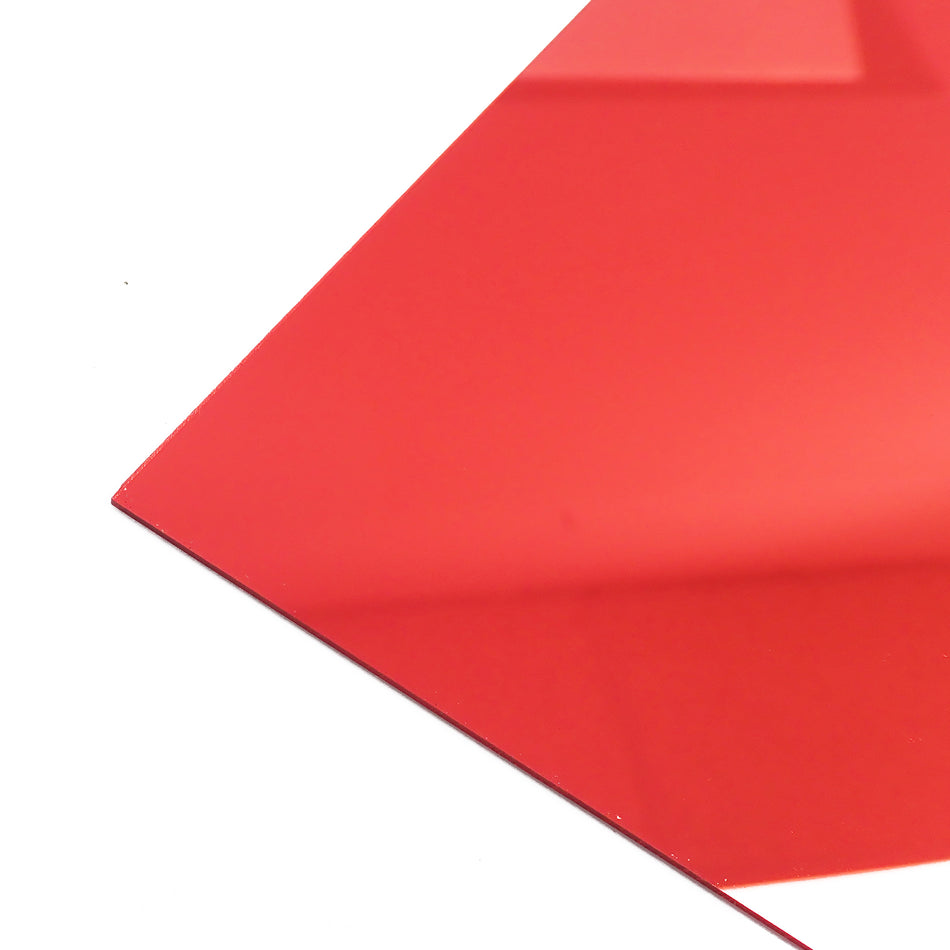 Red Mirror PVC Electric Guitar Pickguard Sheet - 430x290x1.5mm