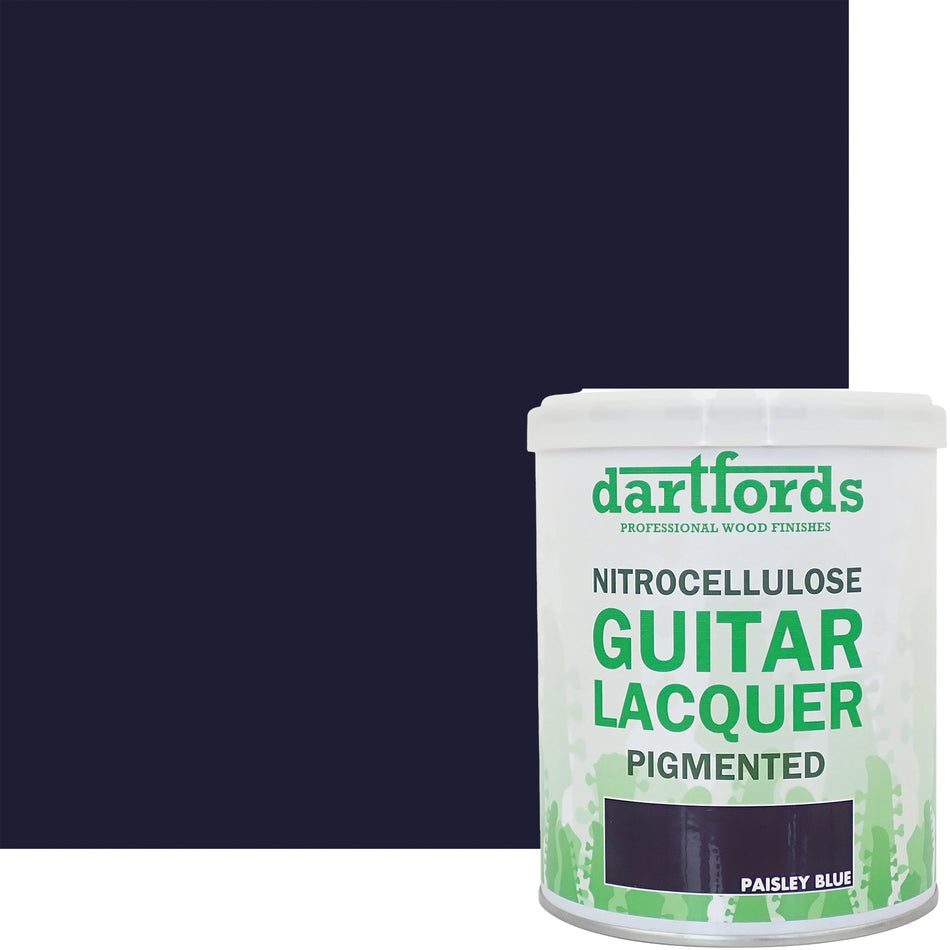 Paisley Blue Pigmented Nitrocellulose Guitar Lacquer - 1 litre Tin