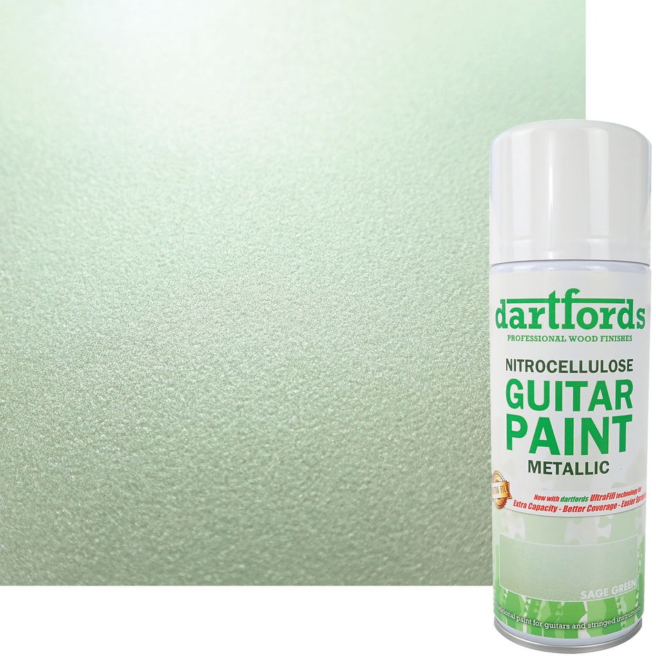 Sage Green Metallic Nitrocellulose Guitar Paint - 400ml Aerosol