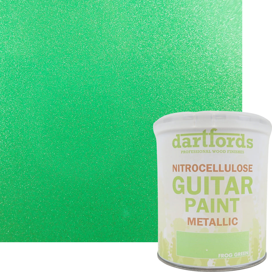 Frog Green Metallic Nitrocellulose Guitar Paint - 1 litre Tin