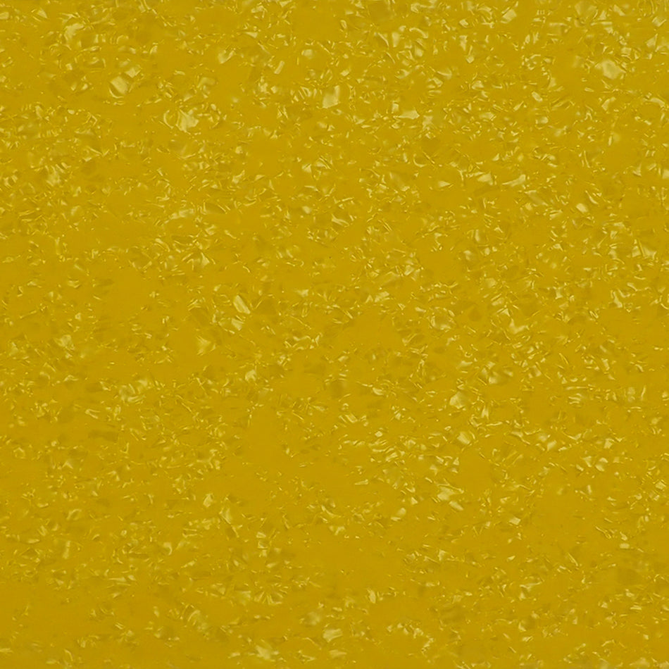 Yellow Pearloid PVC Electric Guitar Pickguard Sheet - 430x290x2.5mm, 4-Ply