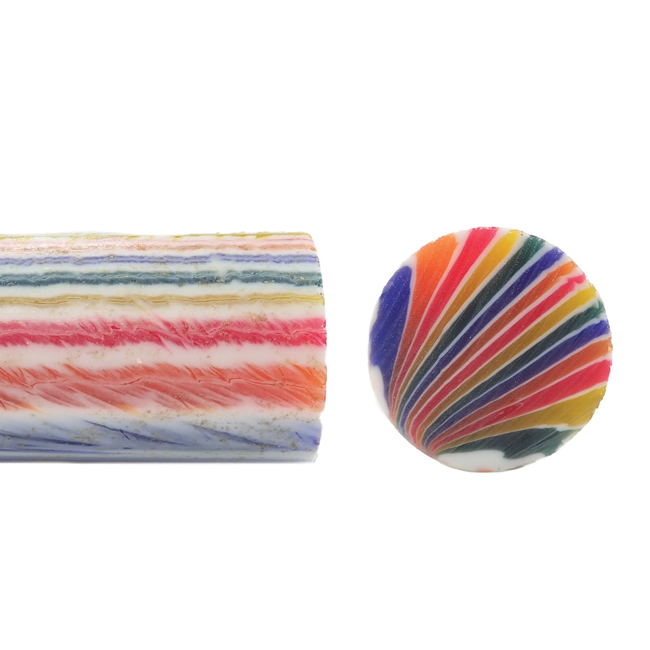 Red / Blue Stripe Polyester Turning Blank
