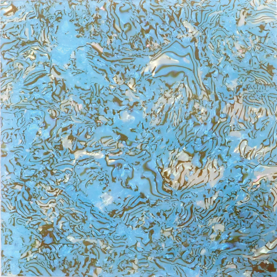 Blue Fine Shell Celluloid Laminate Cast Acrylic Sheet (3mm thick)
