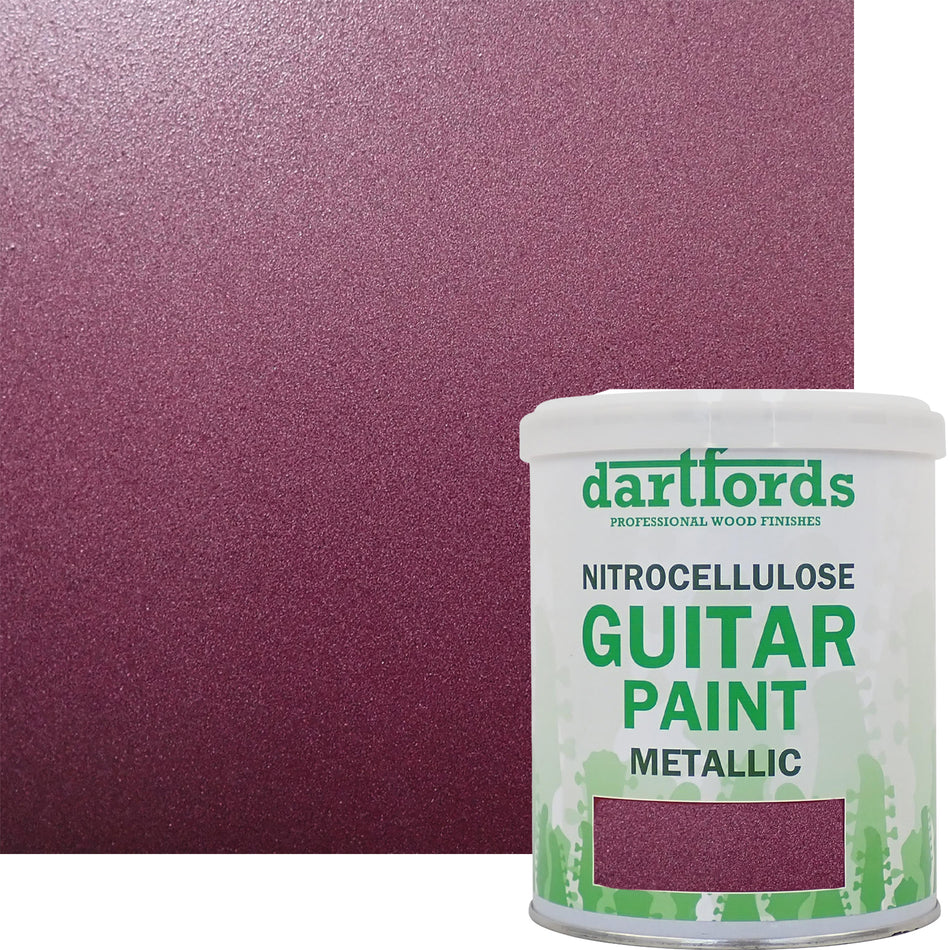 Metallic Dark Burgundy Mist Metallic Nitrocellulose Guitar Paint - 1 litre Tin