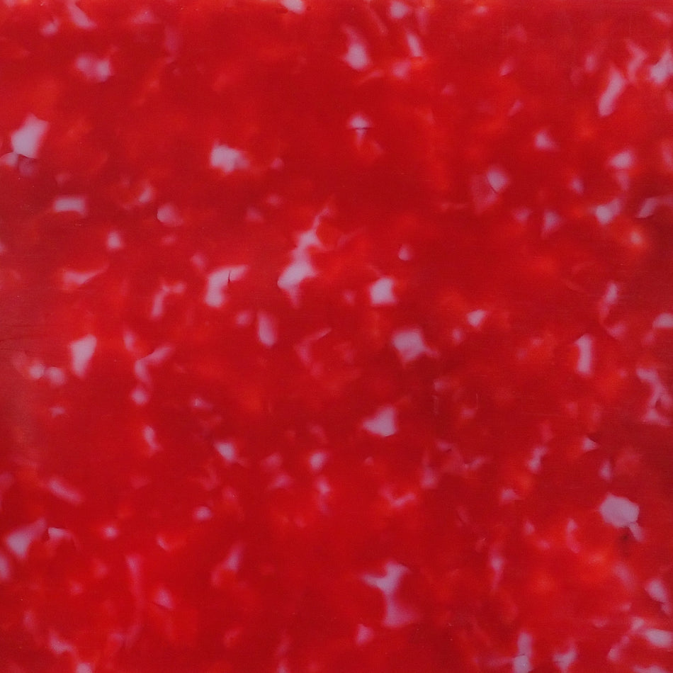 Red Calico Cellulose Acetate Sheet, 4mm Thick