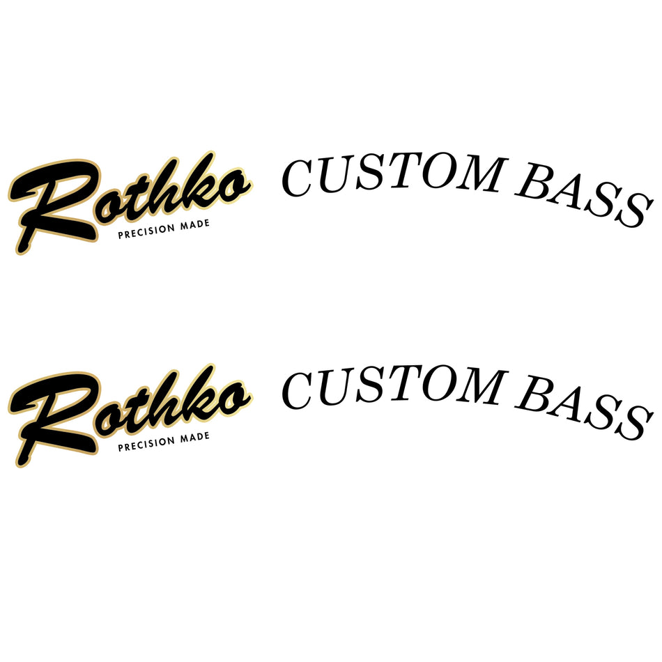Custom 70s Style Bass Headstock Waterslide Decal Transfer x2
