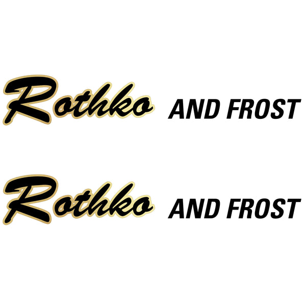 Custom 70s Straight Style Guitar Headstock Waterslide Decal Transfer x2