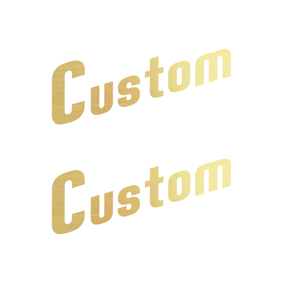 Custom 3-a-side Style Guitar Headstock Waterslide Decal Transfers x2