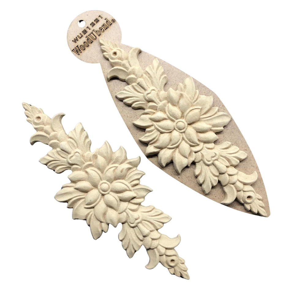 [WoodUBend] WUB1221 Centrepiece Applique/Moulding - 100x260mm