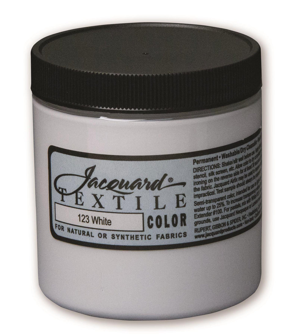 JAC2123 123 White Textile Paint - 8 fl oz