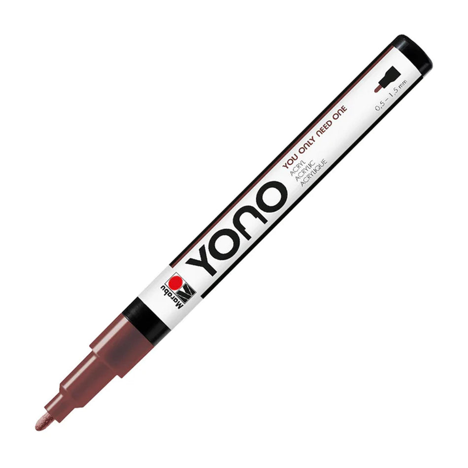 Yono Brown Bullet Tip Marker Pen - 0.5-1.5mm, Fine