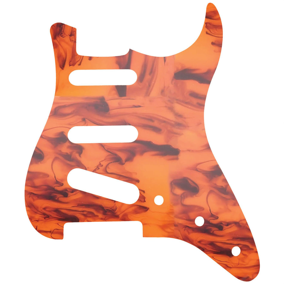 Amber Tortoiseshell Acrylic Stratocaster 11 Hole Guitar Pickguard