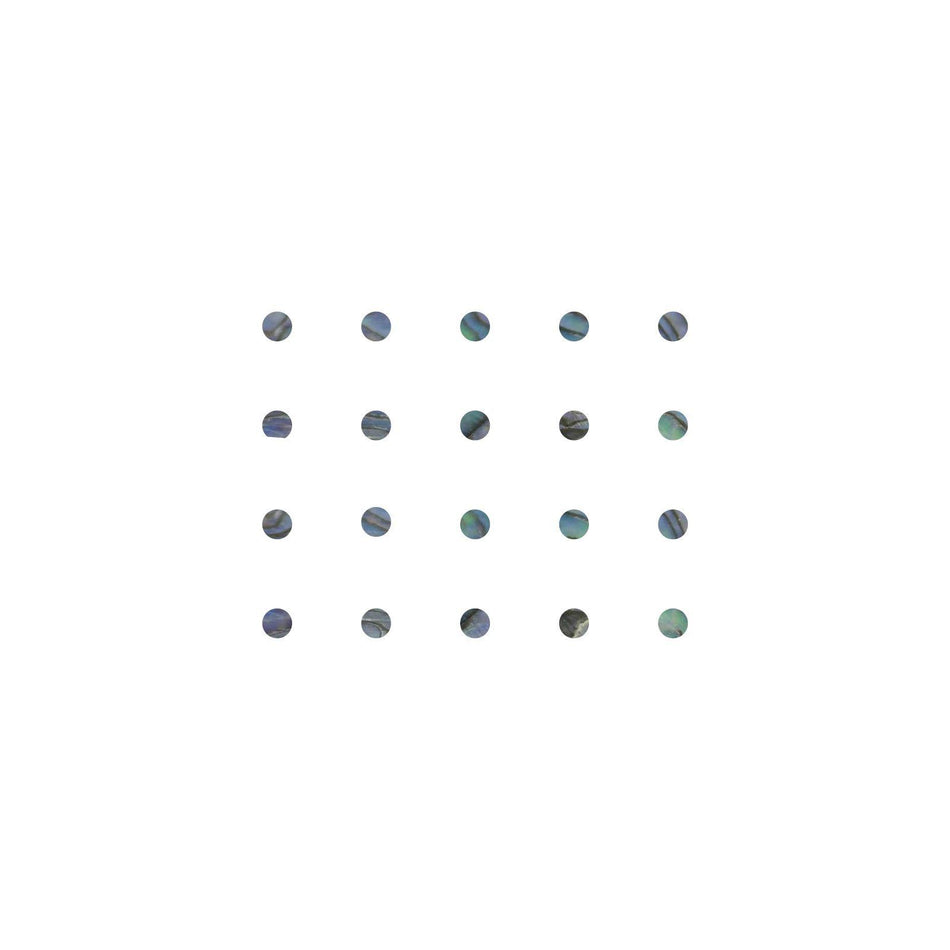 Paua Abalone Dot Inlays - 6mm, Pack of 20, Circle