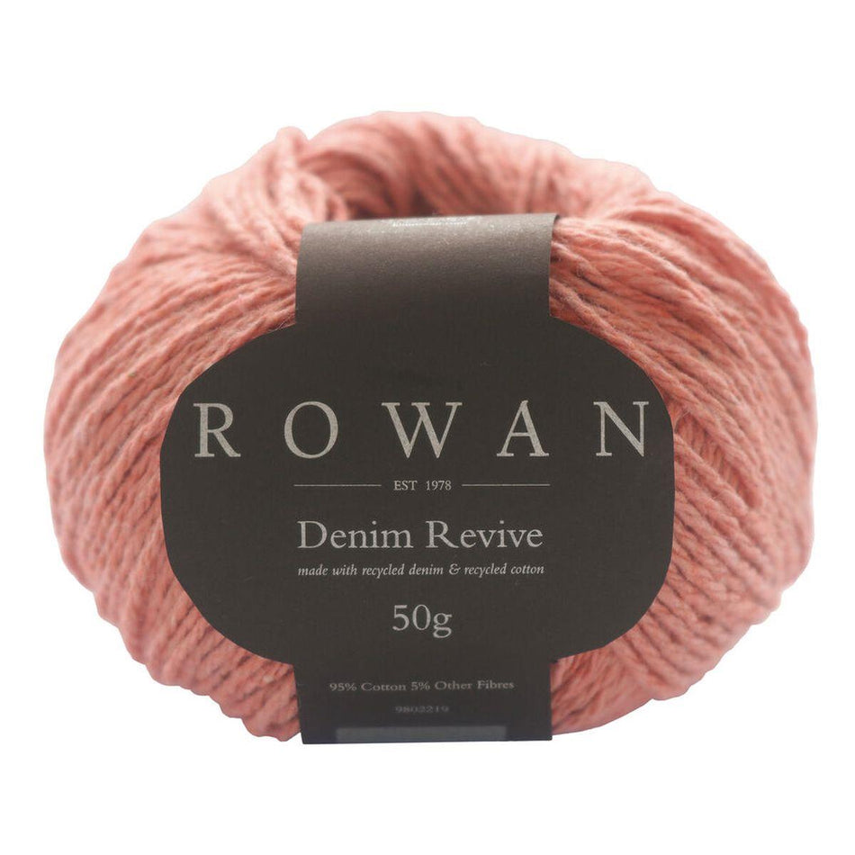 Denim Revive Coral 220 95% Cotton 5% Other Fibers Yarn - 50g