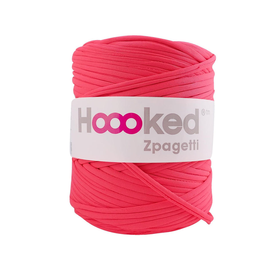 Zpagetti Neon Pink Cotton T-Shirt Yarn - 120M, 700g