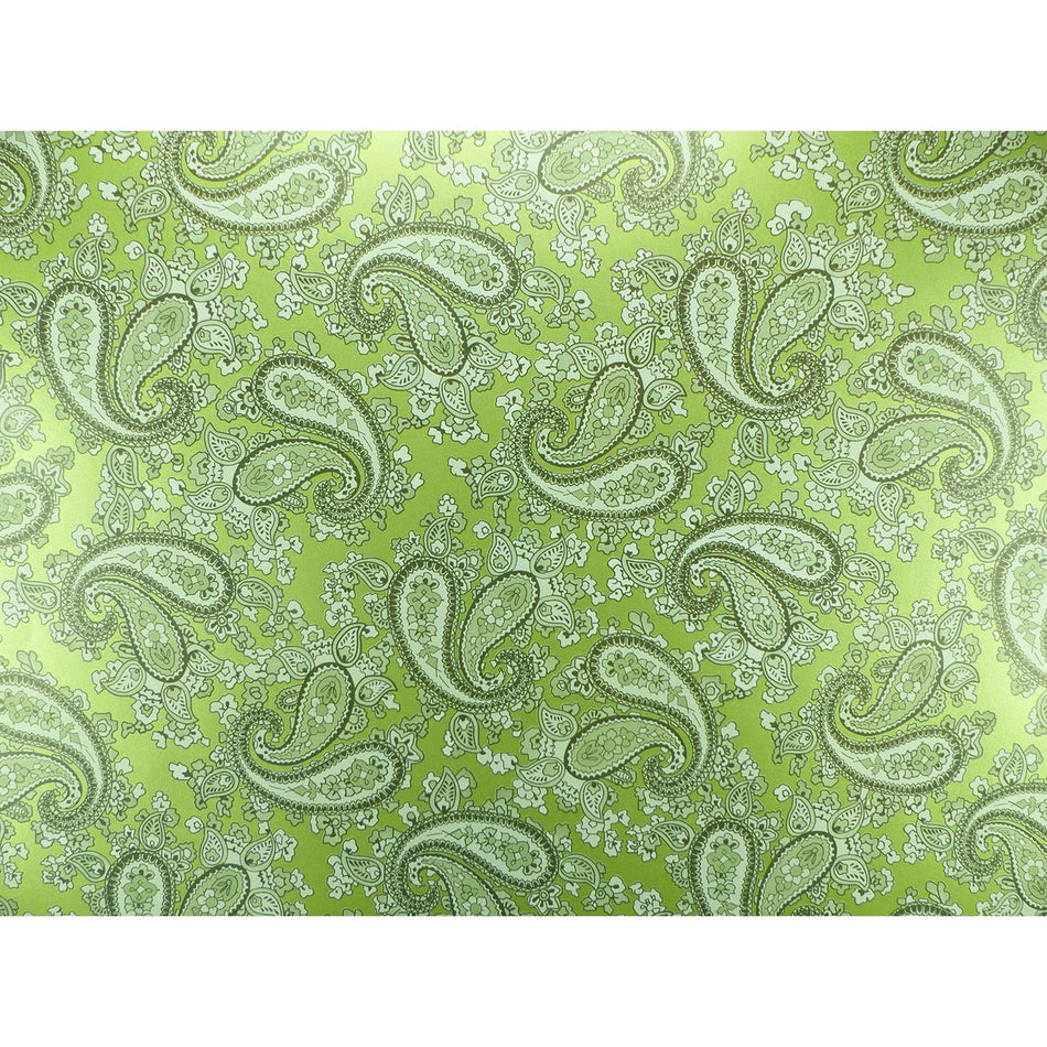 Moss Green Backed Racing Green Paisley Paper Guitar Body Decal - 420x295mm