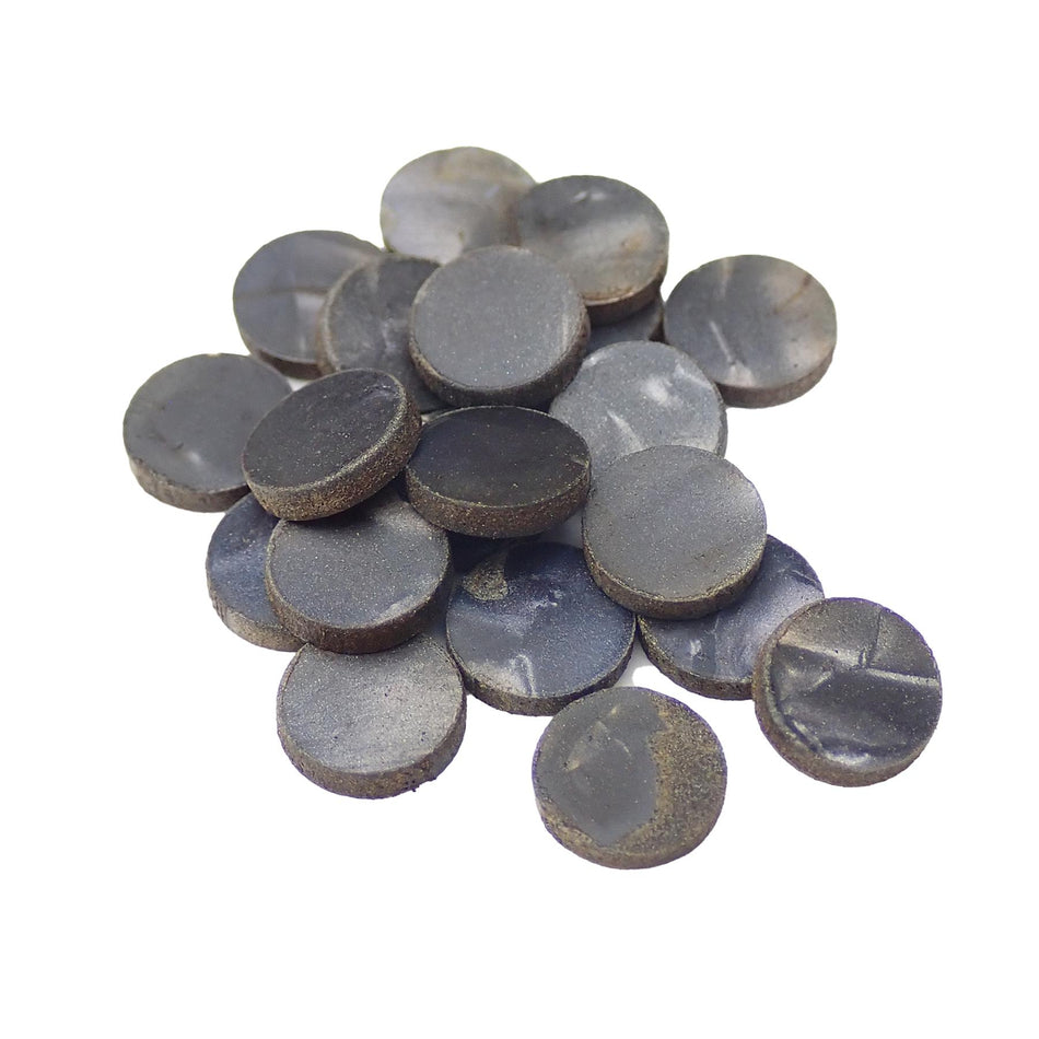 Black Pearloid Celluloid Dot Inlays - 6.35mm, 1/4 In, Pack of 20, Circle