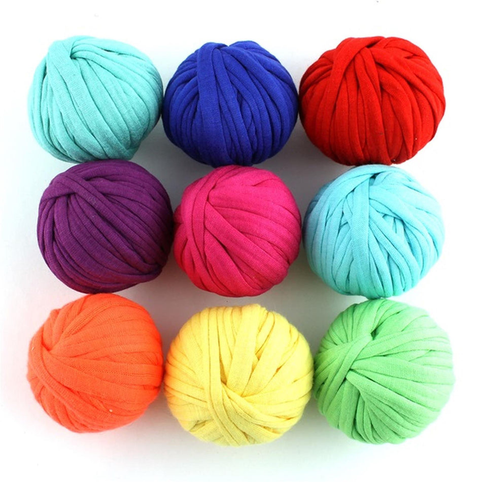 PAK043 Zpagetti Happy Shades Cotton T-Shirt Yarn Bonbons - 7.5M, 40g Pack of 9