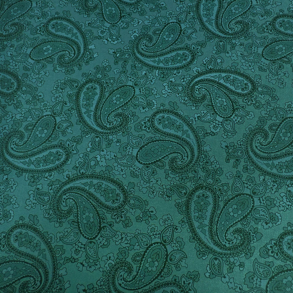 [Luthitec] Gardeners Green Backed Black Fabric Texture Paisley Paper Guitar Body Decal - 690x480mm