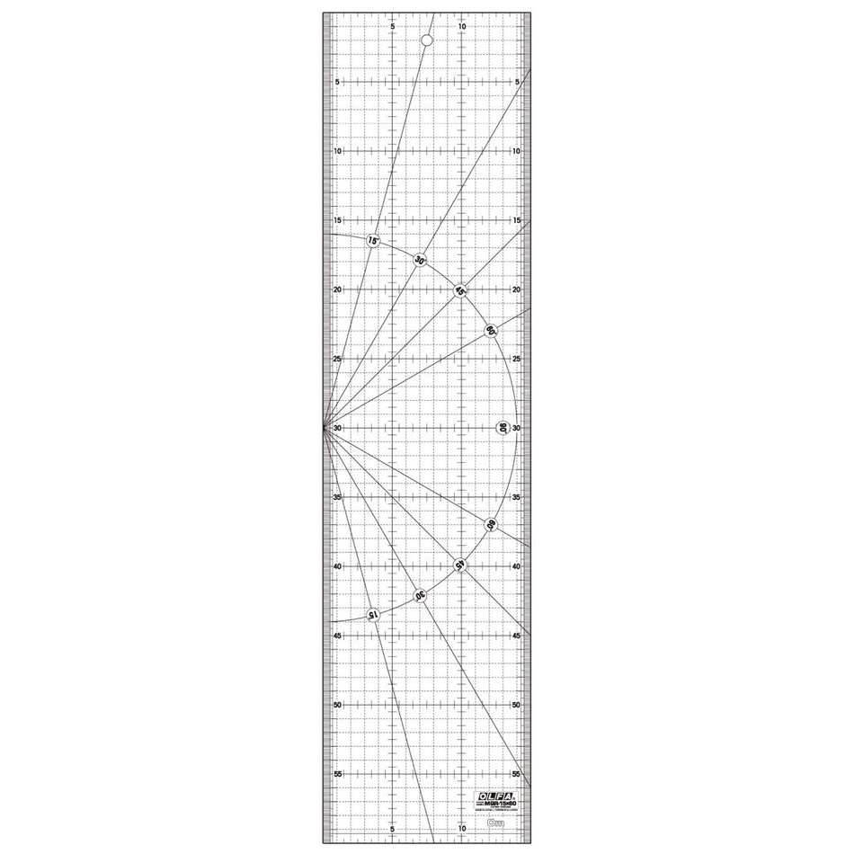 MQR1560 Non-Slip Frosted Acrylic Quilt Ruler - 15x60Cm