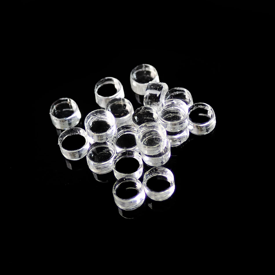 Clear Plain Acrylic Dot Inlays - 2mm, Pack of 20, Circle