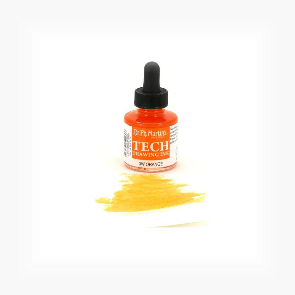 Orange Tech Drawing Ink - 1.0oz