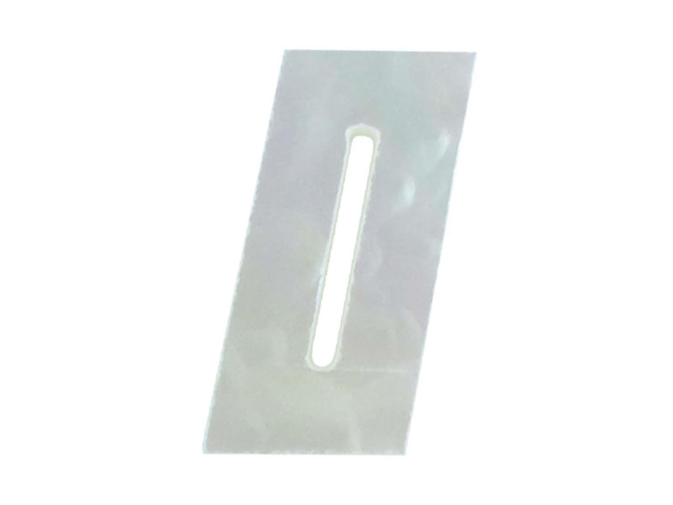 White Mother of Pearl Wide Awake Letter Inlay Lower Case O - ~15mm, Lower Case O
