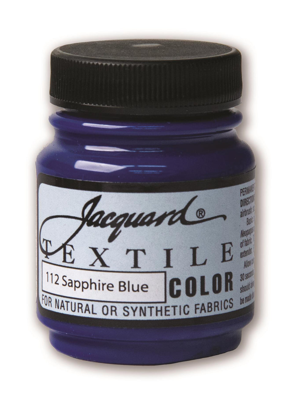 JAC1112 112 Sapphire Blue Textile Color Paint - 2.25 fl oz