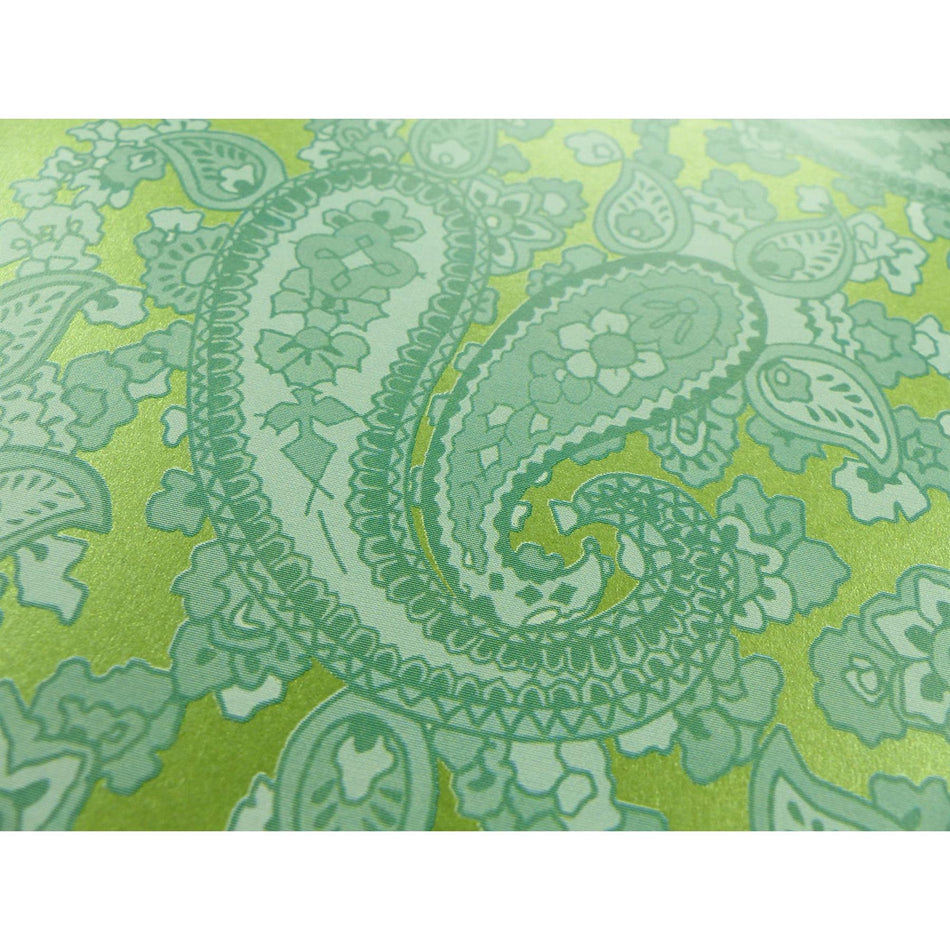 Moss Green Backed Surf Green Paisley Paper Guitar Body Decal - 420x295mm