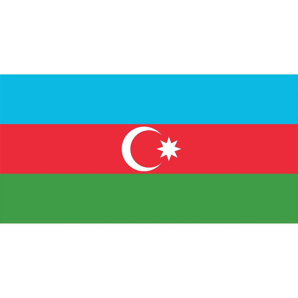 Azerbaijan Flag Waterslide Decal