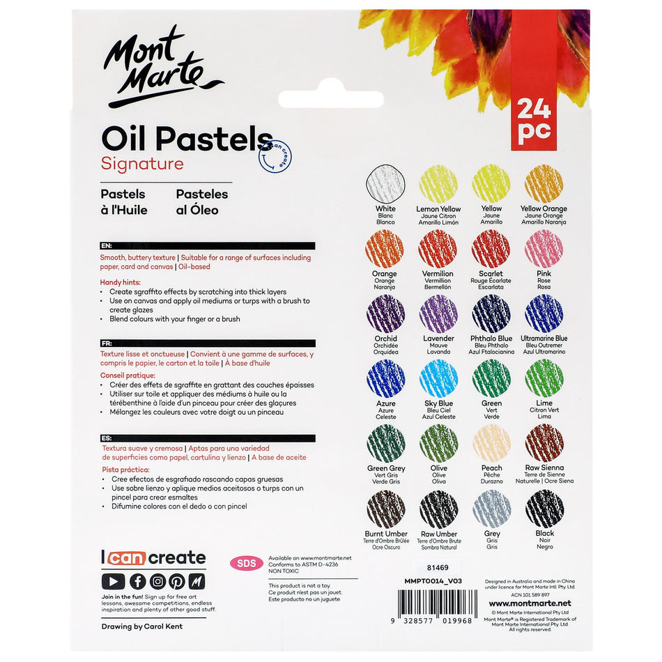 MMPT0014 Oil Pastels - Set of 24