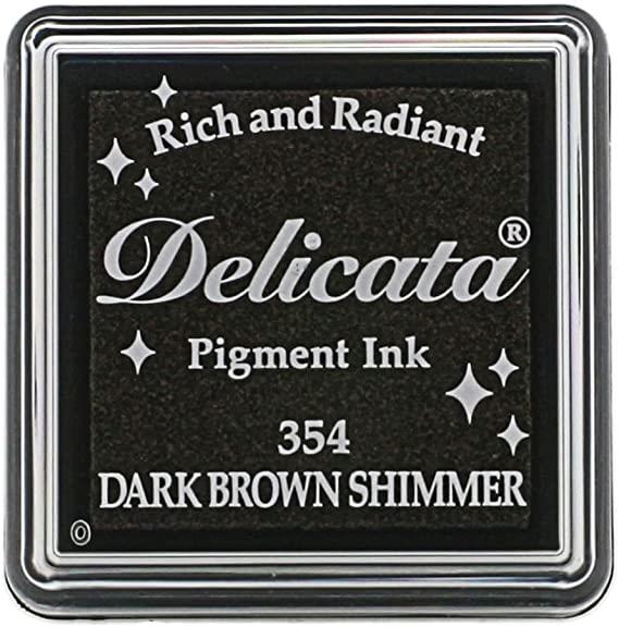 Dark Brown Shimmer Pigment Ink Pad - Small