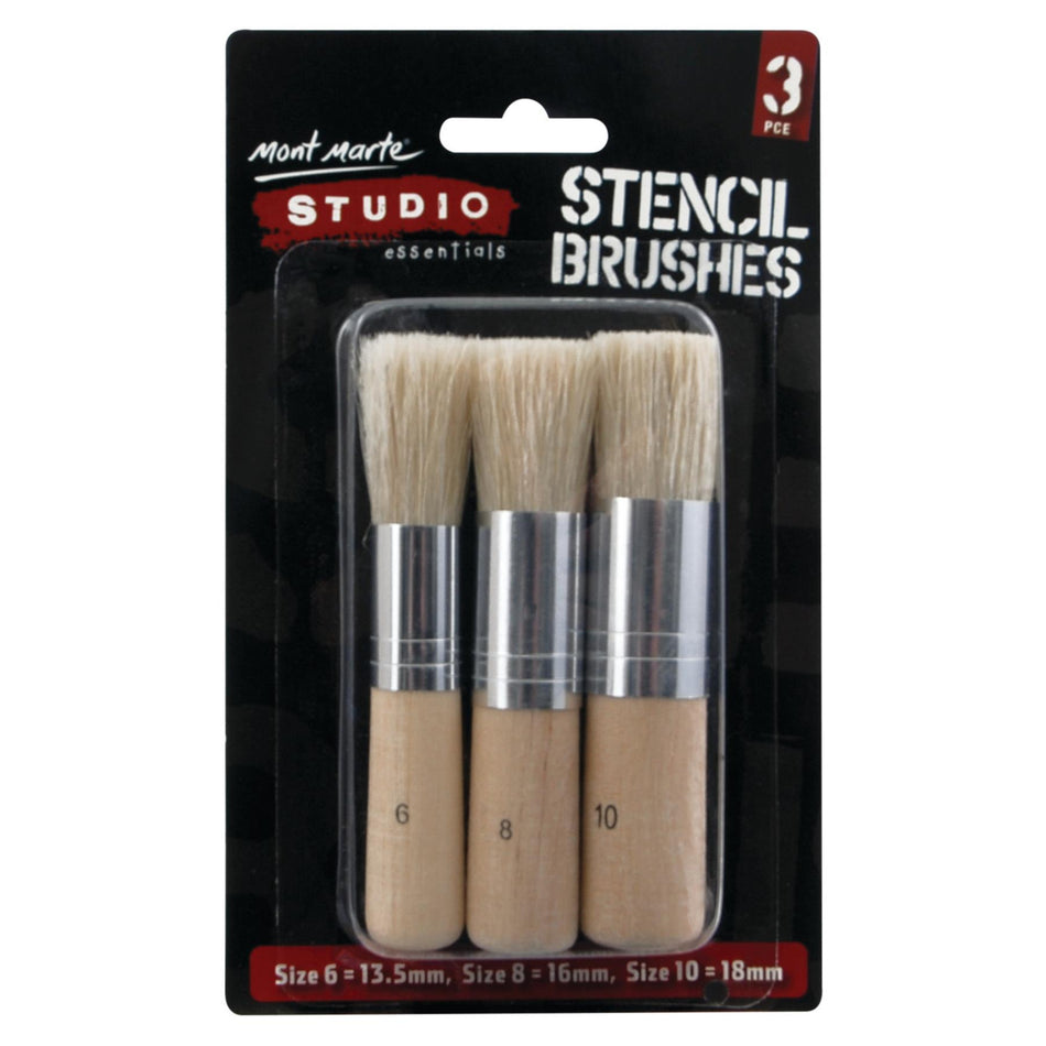 MAA0021 Studio Stencil Brushes - Set of 3