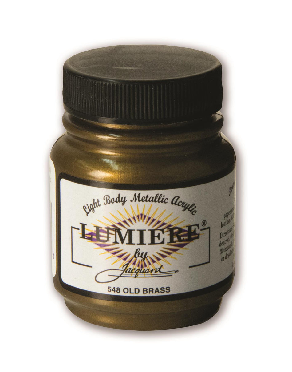 JAC1548 Lumiere 548 Old Brass Metallic Acrylic Paint - 2.25 fl oz