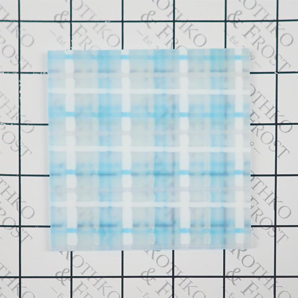 Blue Tartan Acrylic Sheet - 300x200x3mm