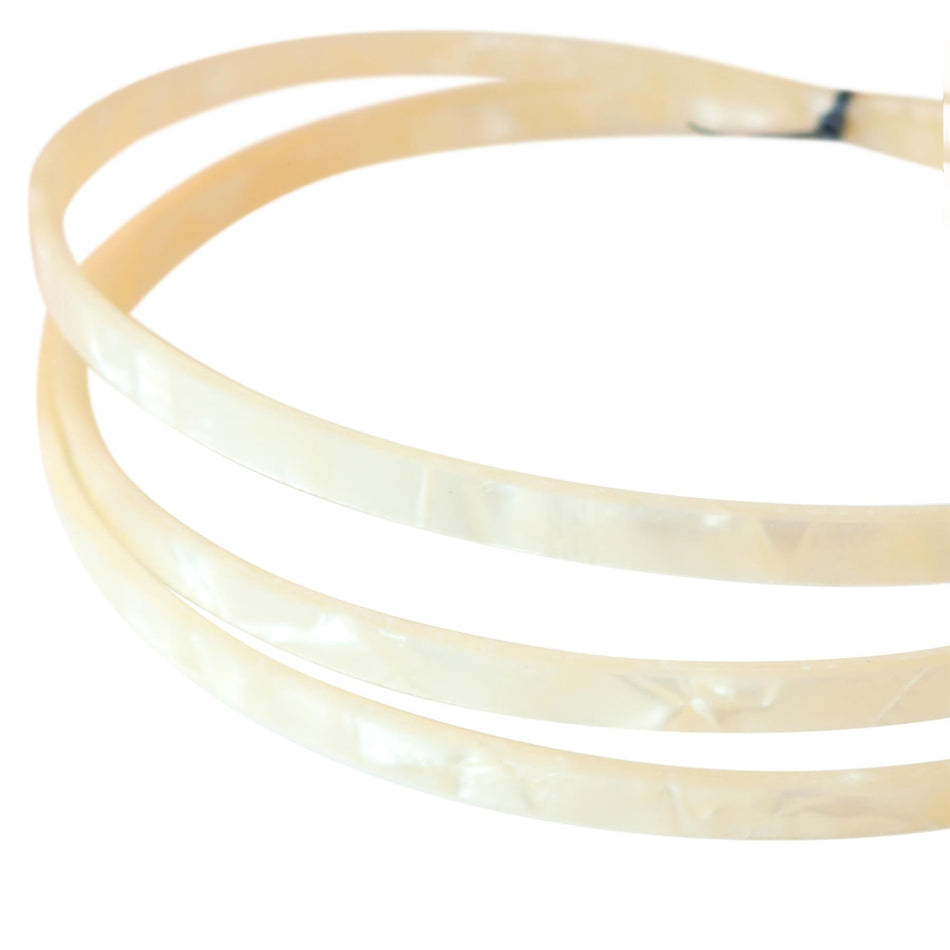 [Incudo] Cream Large Pattern Pearloid Celluloid Guitar Binding - 1350x6x2mm