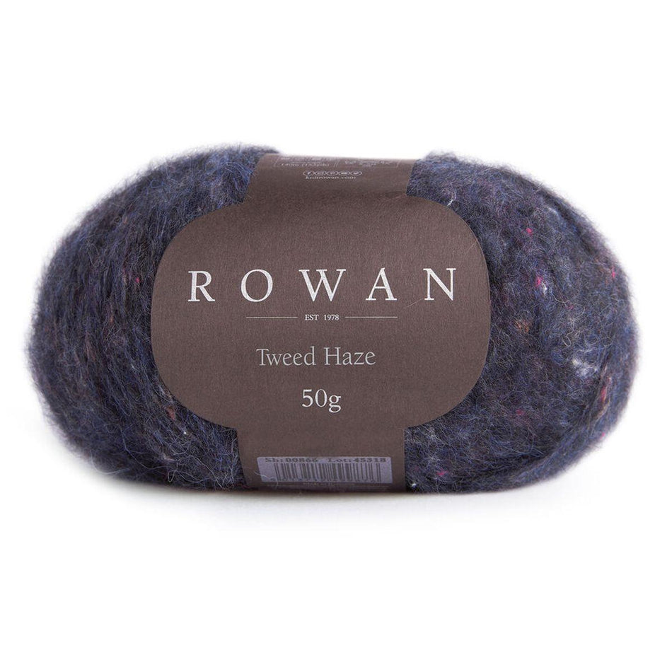 Tweed Haze Midnight 553 40% Mohair, 39% Alpaca, 10% Polyester, 8% Cotton, 3% Polymide Yarn - 50g