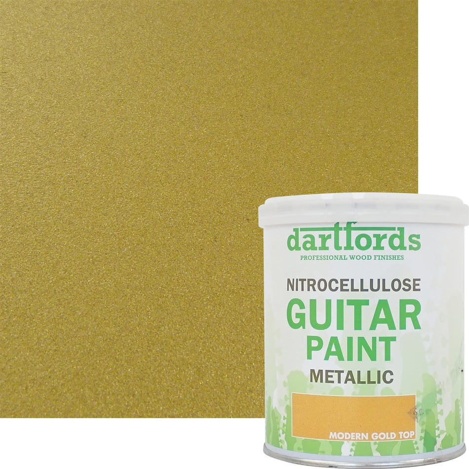 Modern Gold Top Metallic Nitrocellulose Guitar Paint - 1 litre Tin