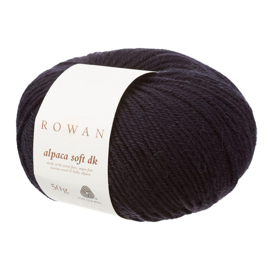 Alpaca Soft DK S. Black 216 70% Wool 30% Alpaca Yarn - 50g