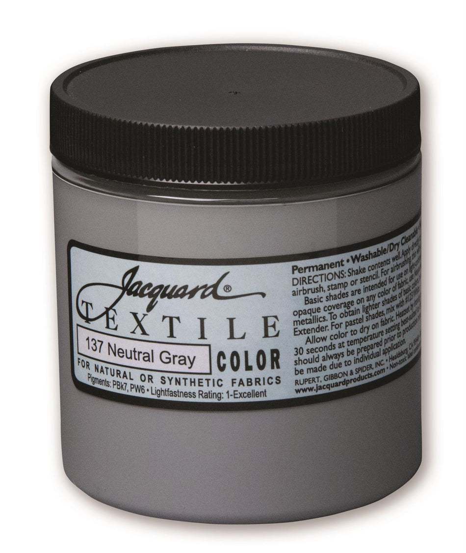 JAC2137 137 Neutral Grey Textile Paint - 8 fl oz