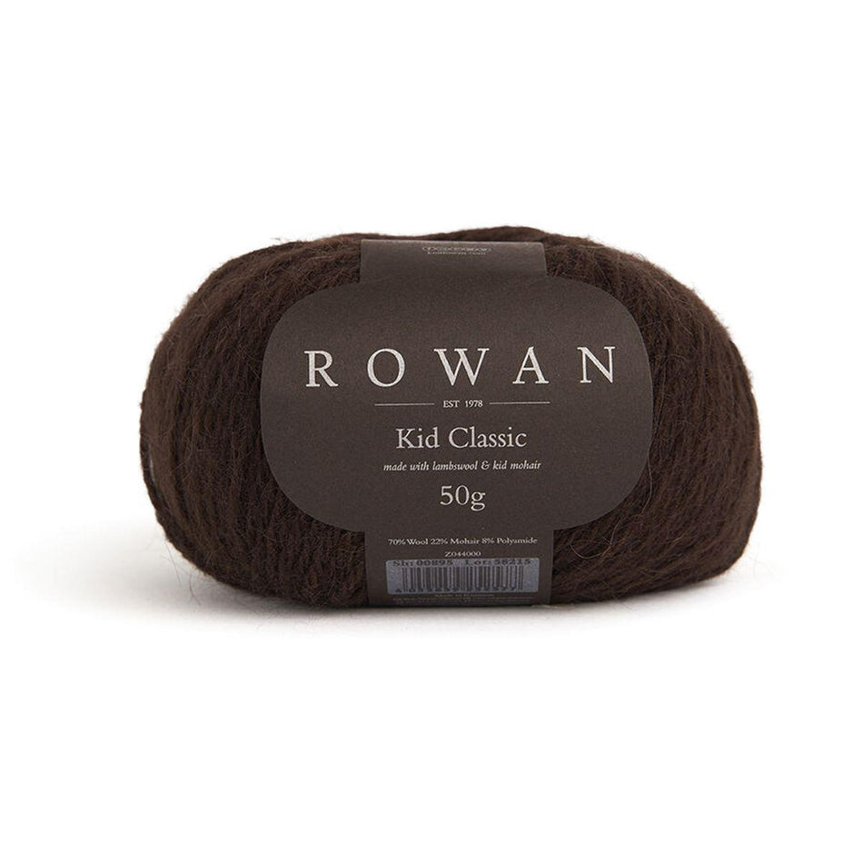 Kid Classic Choco. 914 70% Wool 22% Mohair 8% Polyamide Yarn - 50g