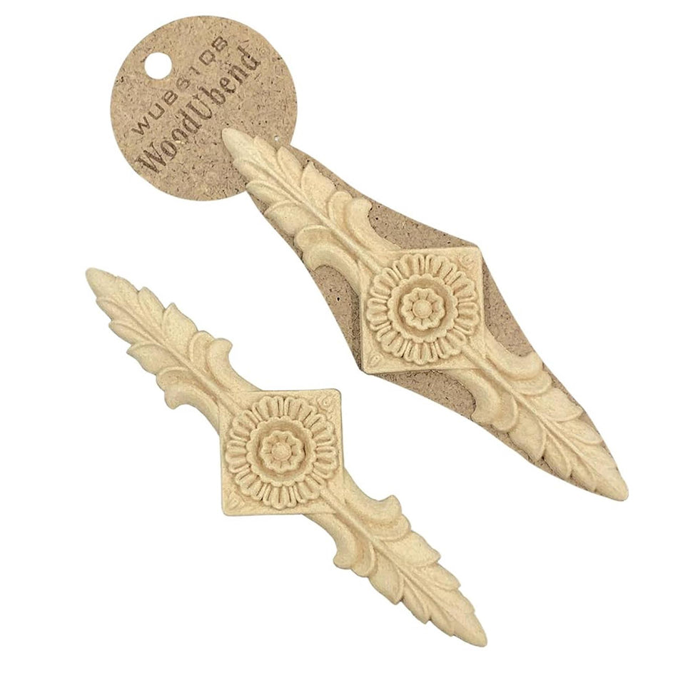 [WoodUBend] WUB6108 Centrepiece Applique/Moulding - 175x50mm