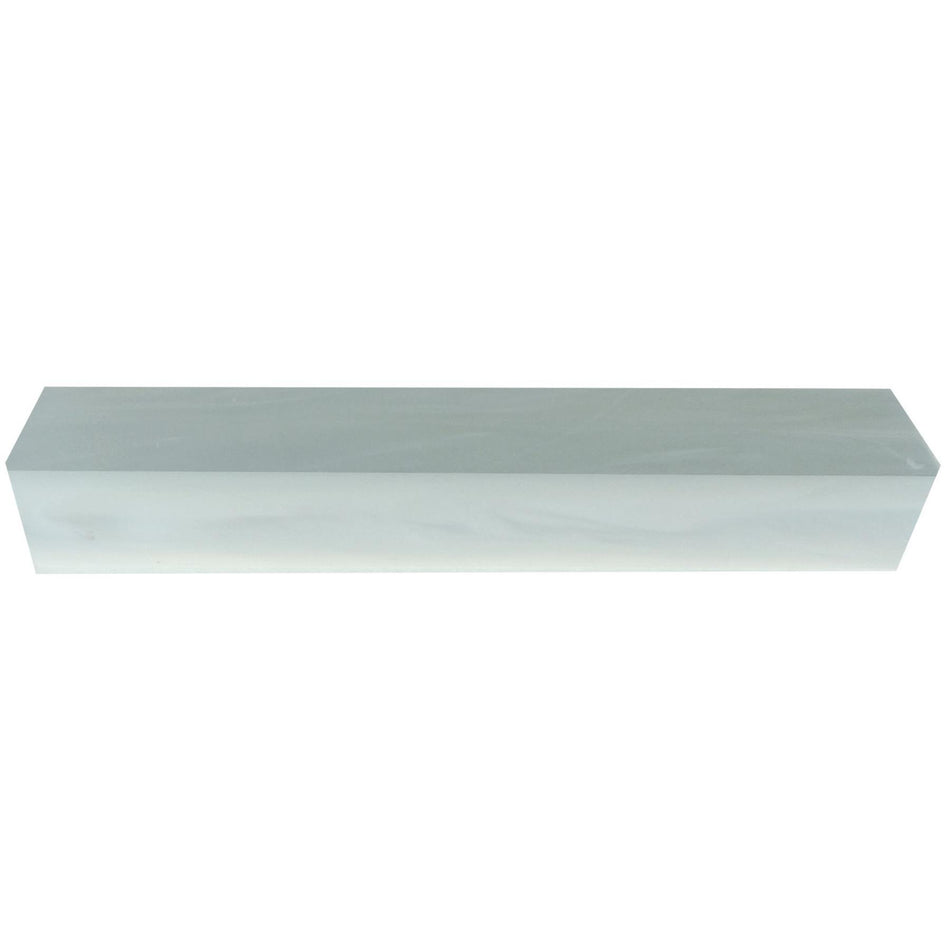 White Pearl Kirinite Acrylic Pen Blank - 150x20x20mm, 6x3/4x3/4"