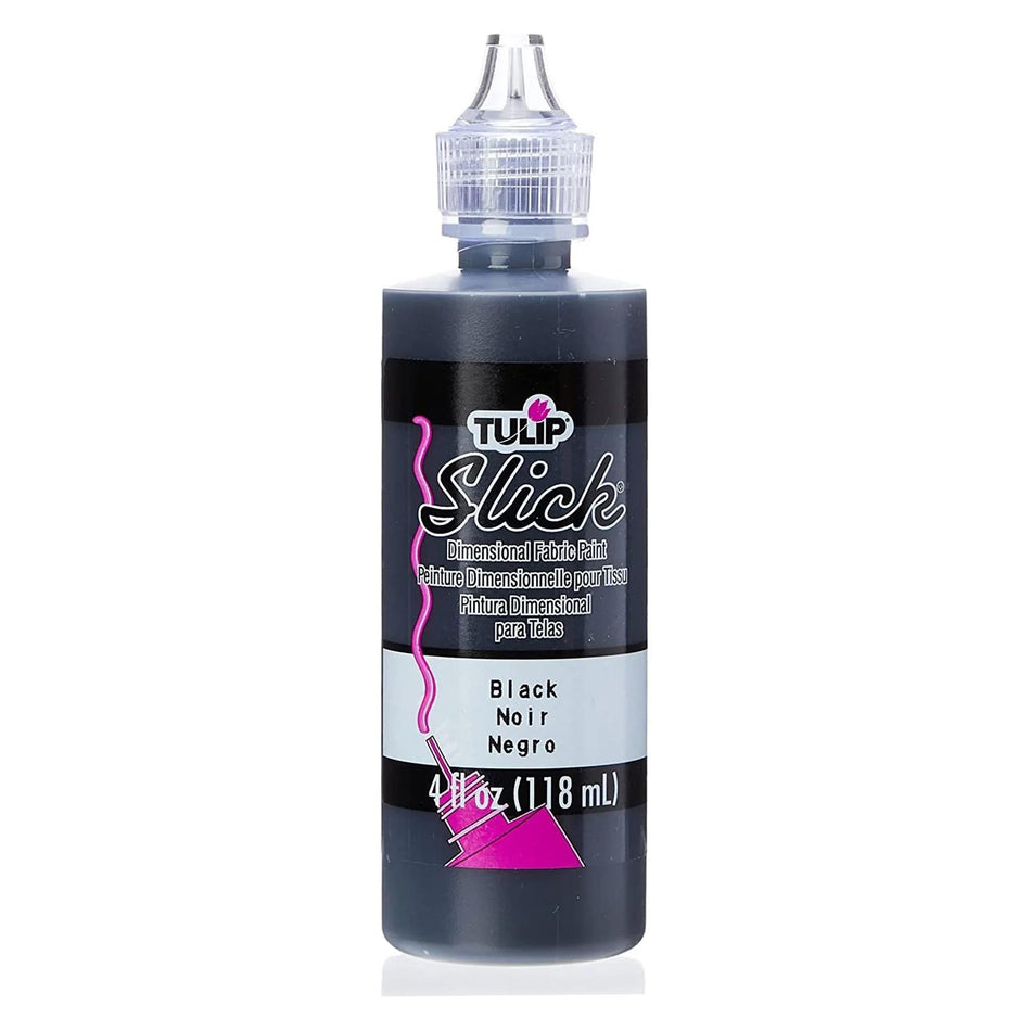 Slick Black Dimensional Fabric Paint - 4oz